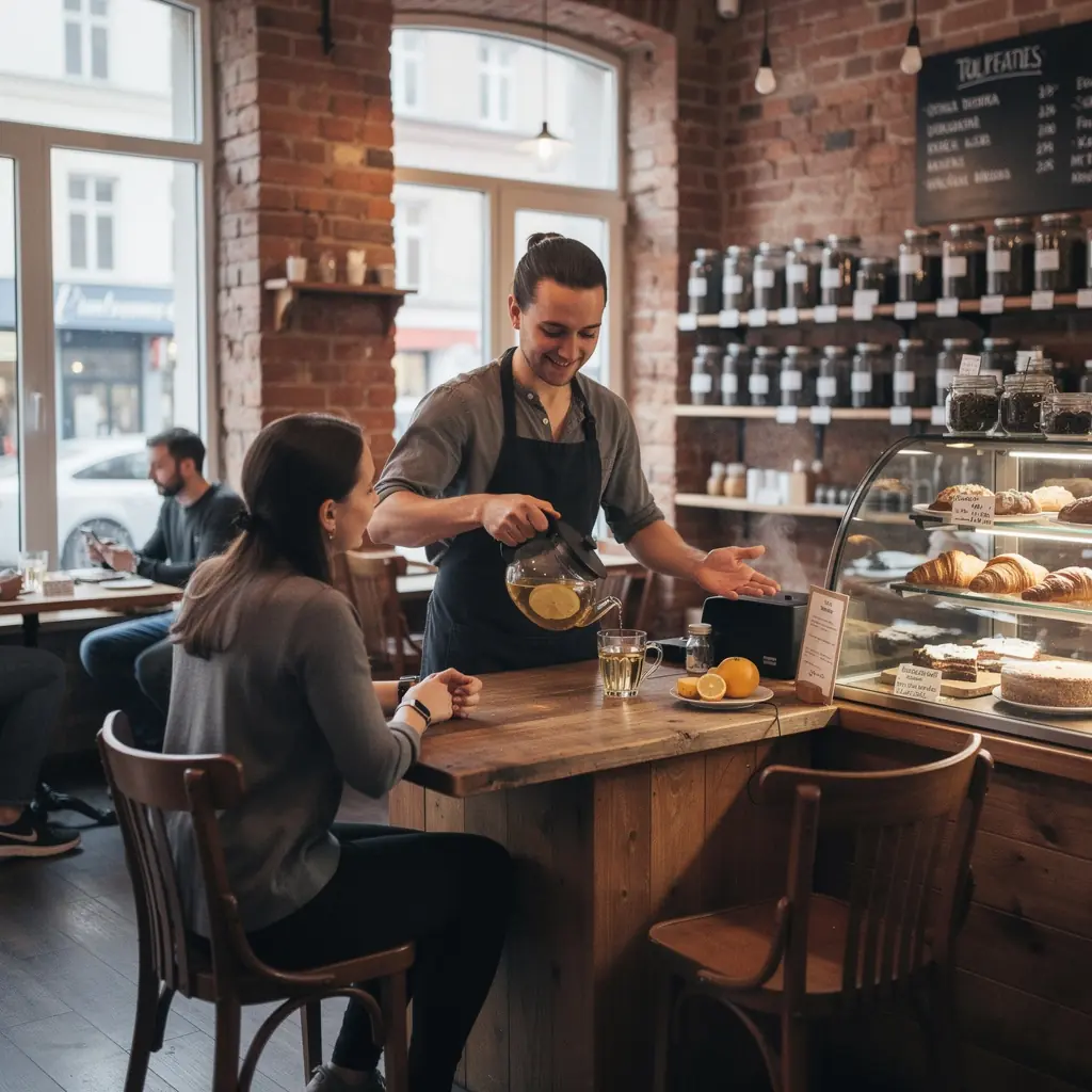 Natūrali arbata, supakuota ekologiškame maišelyje, pabrėžianti sveikatingumo ir gaivumo idėją.