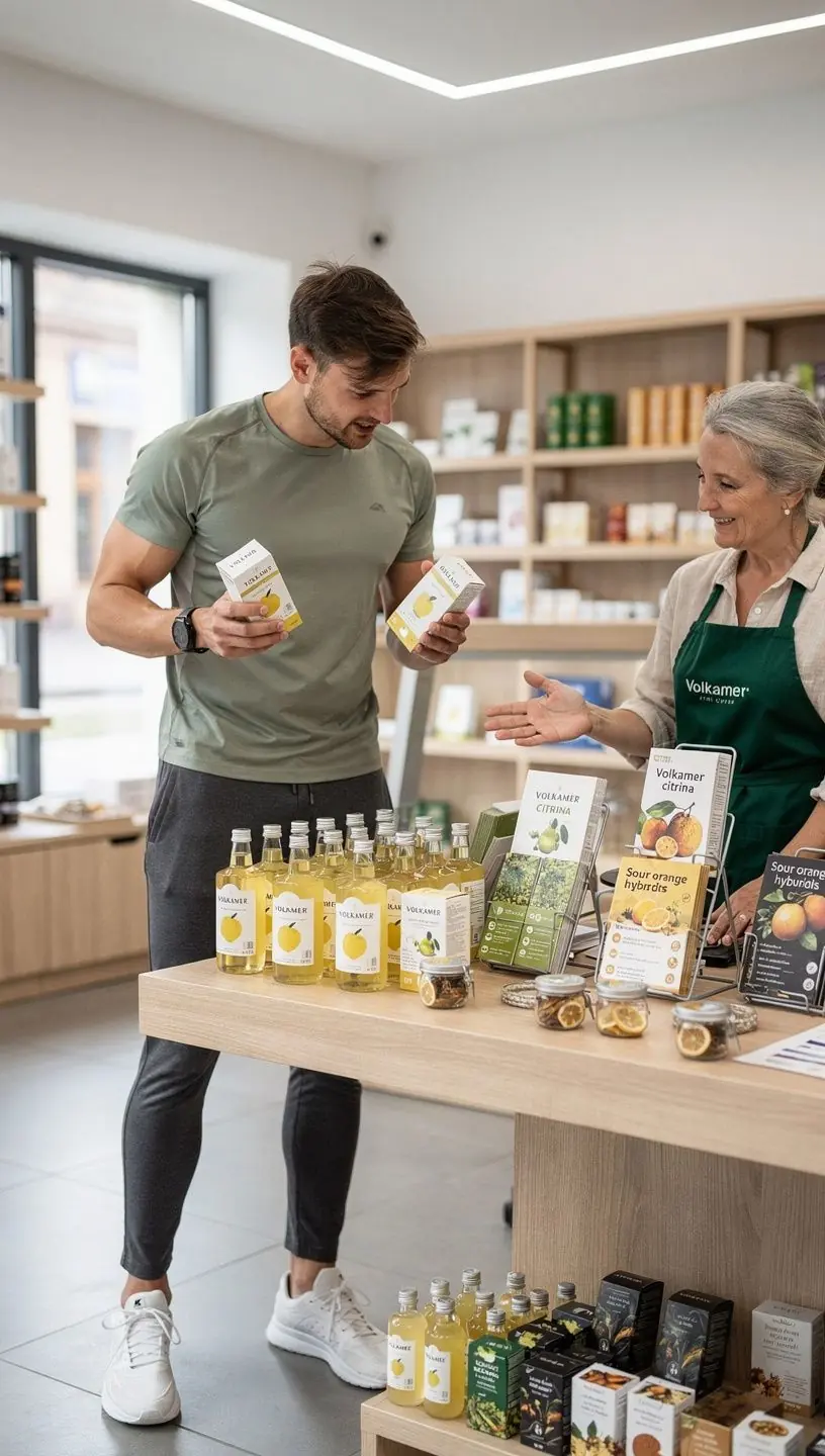 Arbatos lapai ir vaisiai, pabrėžiantys europietišką skonį ir aromatą.